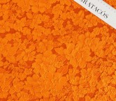 Jacquard cloquÉ floral naranja